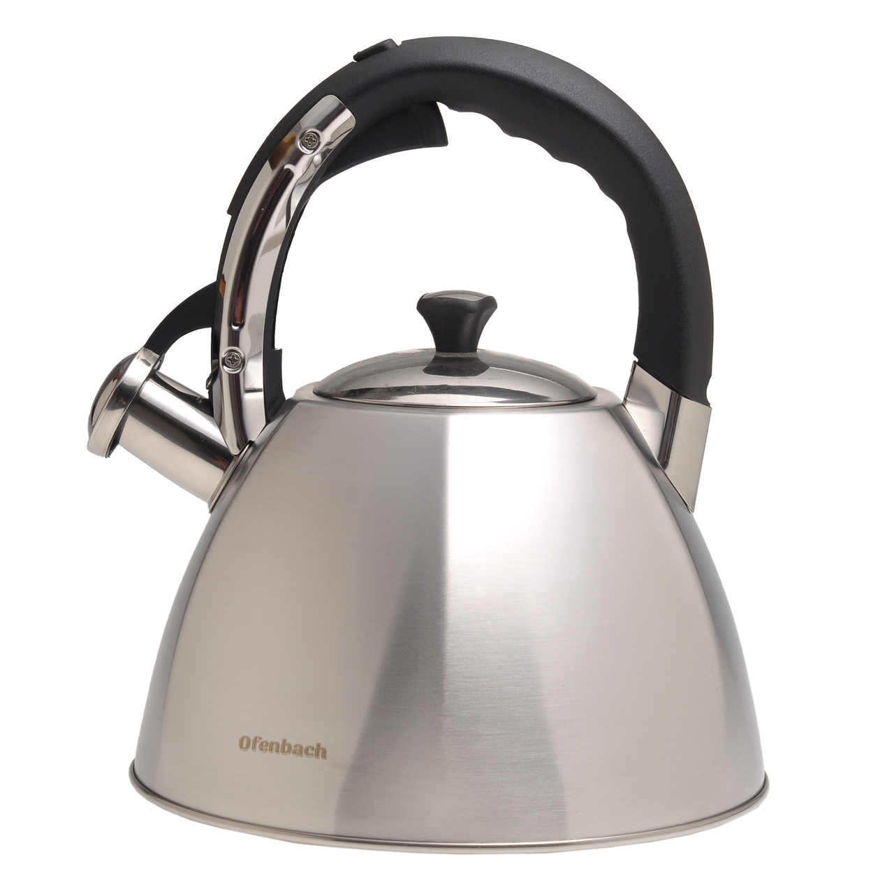 Чайник із нержавіючої сталі 3.2л зі свистком та ручкою soft touch Ofenbach KM-100307, фото 1