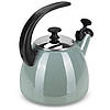 Чайник емальований оливковий 2.5л зі свистком Kamille KM-1040A, фото 3