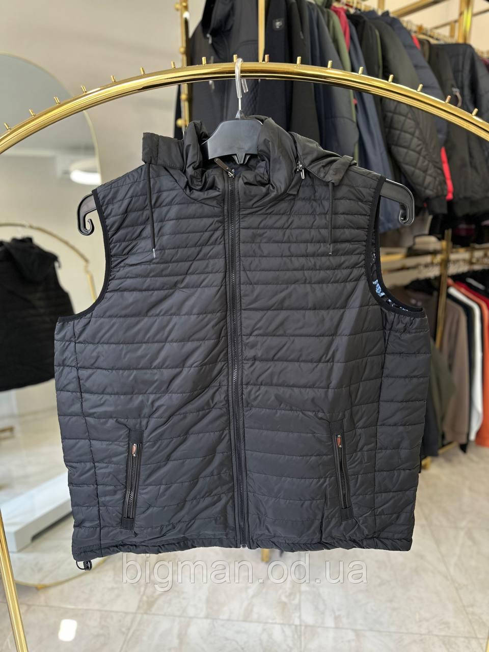 Чоловіча жилетка Borcan 8035 батал 3-6XL чорна