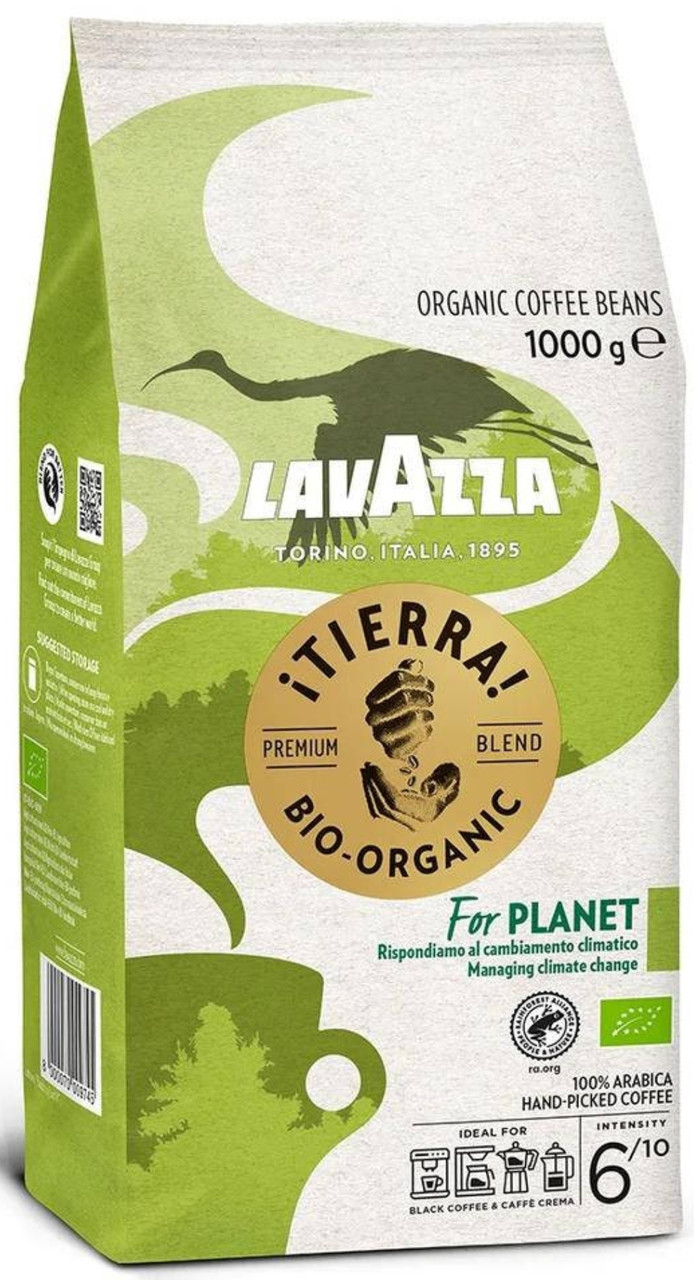 ОРИГІНАЛ! Кава в зернах Lavazza Tierra Bio-Organic For PLANET 1000г, 100% Arabica Італія