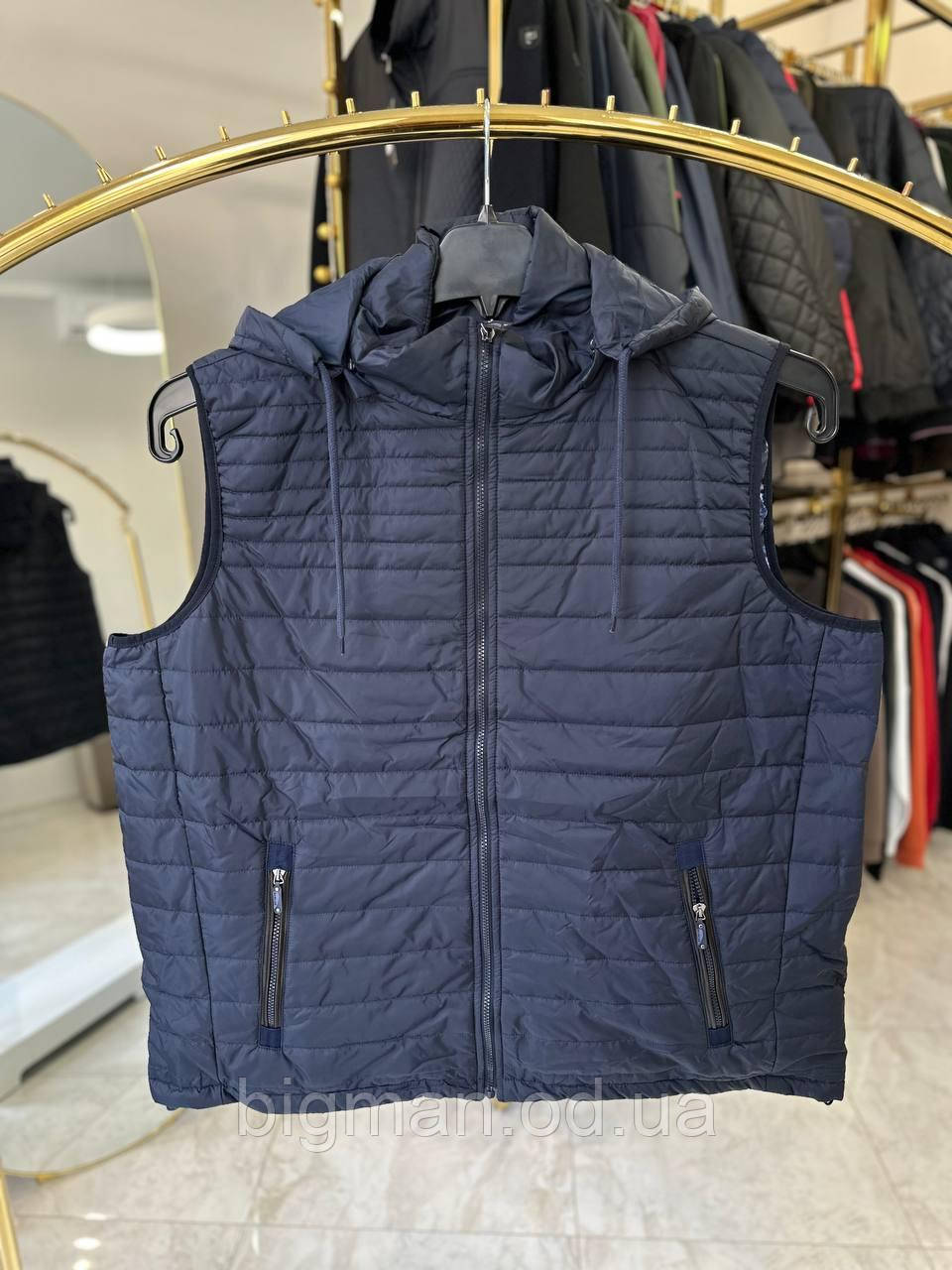 Чоловіча жилетка Borcan 8035 батал 3-6XL синя