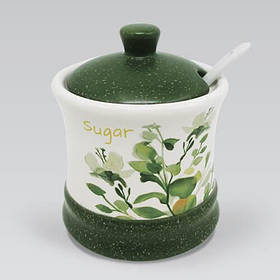 Цукорниця з ложкою керамічна "Літній лук" Maestro MR-20032-09 — MegaLavka