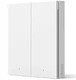 Бездротовий подвійний вимикач світла на дистанційному керуванні Aqara H1 WRS-R02, фото 2