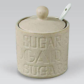 Цукорниця з ложкою керамічна "Stone" Maestro MR-20028-09 — MegaLavka