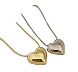 Підвіска з кулоном у формі серця/жіночий ланцюжок намисто Золото/Срібло, фото 2