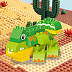 Креативний розвивальний набір для дитини Іграшка конструктор Динозавр 135 деталей Збирається у велику фігурку, фото 6