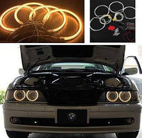 Ангельські очі (4*131 мм) CCFL для BMW Е36 Е38 Е39 Е46 (з лінзами) Жовтий колір