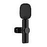 Комплект петличних мікрофонів K11 Wireless Lavalier Microphone з перехідником Lightning Чорний, фото 3