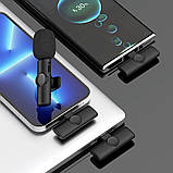 Комплект петличних мікрофонів K11 Wireless Lavalier Microphone з перехідником Lightning Чорний, фото 10