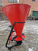 Розкидач мінеральних добрив об'ємом 100л на триточкове кріплення трактора, мінітрактора