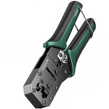 Обтискний інструмент кримпер для патч-корд RJ45 RJ11 8P/6P UGREEN NW136 Crimping Tool (чорний)