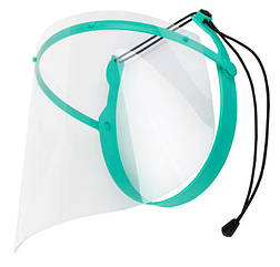 Захисний щиток Stalex з наголовником і резинкою, прозорий екран 1 мм для обличчя та очей