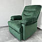 Крісло з підйомним механізмом для ніг Drager темно-зелений оксамит реклайнер для дому, фото 2