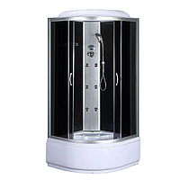 Бокс душовий з гідромасажем Mixxus STRONG SBH01-90x90x215-GR SATIN з високим піддоном (MI6889)