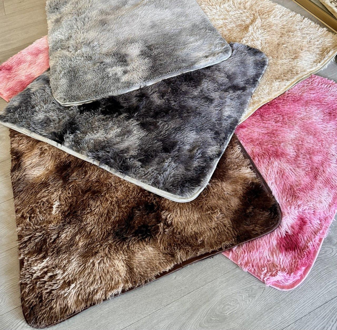 Хутряний ворсистий килимок Травка 90х200 з довгим ворсом, фото 1