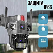 Камера відеоспостереження 4G на 6 магепікселів з 2 об'єктивами SD 39 Чорна, фото 6