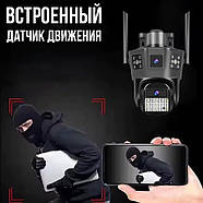 Камера відеоспостереження 4G на 6 магепікселів з 2 об'єктивами SD 39 Чорна, фото 5