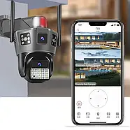 Камера відеоспостереження 4G на 6 магепікселів з 2 об'єктивами SD 39 Чорна, фото 10