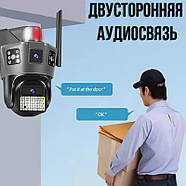 Камера відеоспостереження 4G на 6 магепікселів з 2 об'єктивами SD 39 Чорна, фото 4