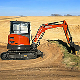 Екскаватор Kubota E3800S з поворотною стрілою (25 к.с., 3810 кг, ковш 0.12 м³) — дизельний гусеничний екскаватор, фото 2