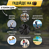 Рушник із мікрофібри для басейну, рушник у спортзал, спортивний рушник Hechpro 120 см чорний (HР120), фото 8