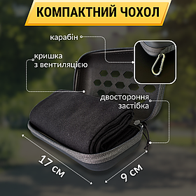 Рушник для пляжу, пляжний рушник із мікрофібри, тонкий рушник для пляжу Hechpro 120 см чорний (HР120)