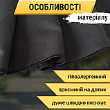 Спортивний рушник із мікрофібри, рушник для спорту, мікрофібровий рушник Hechpro 120 см чорний (HР120), фото 7