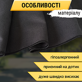 Рушник із мікрофібри для басейну, рушник у спортзал, спортивний рушник Hechpro 120 см чорний (HР120)