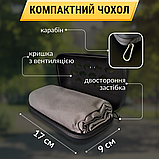 Спортивний рушник мікрофібра,рушник для спортсменів,рушник із мікрофібри  Hechpro 120 см сірий (HР120), фото 6