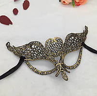 Маска маскарадна one size золотистий