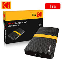 Внешний диск SSD KODAK X200, USB Type-C 3.1 1TB Черный Хіт продажу!