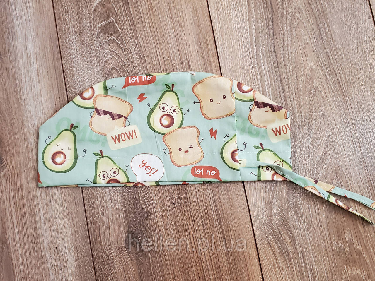 Принтована медична шапочка "Авокадо"