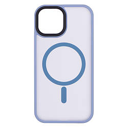 Чохол для смартфона 2Е Basic для iPhone 15, Soft Touch MagSafe Cover, синій світлий