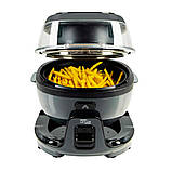 Аерофритниця сенсорна ZP-140 з функцією обертання Smart аерогриль 10л з таймером і знімною чашею 4000W, фото 3