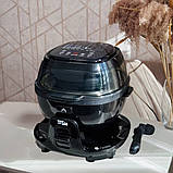 Аерофритниця сенсорна ZP-140 з функцією обертання Smart аерогриль 10л з таймером і знімною чашею 4000W, фото 4