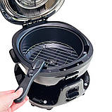 Аерофритниця сенсорна ZP-140 з функцією обертання Smart аерогриль 10л з таймером і знімною чашею 4000W, фото 6