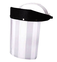 Захисний щиток з подовженим екраном 22,5 см | Міцний лицевий щит | Оргскло 3 мм, регульований наголовник