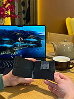 Чорний затискач для купюр Стильний глянцевий зажим для банкнот 15597, фото 2