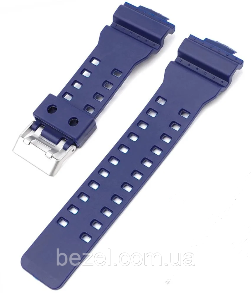 Ремінець для годинника CASIO GA-100, GA-110, GA-200, GD-100, G-8900, GA-100C, GAC-100, GR-8900A, GA-110MB [ СИНІЙ ], фото 1