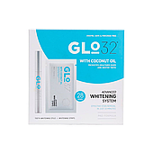 Відбілююча система Glo32 system (14 смужок х2 шт + відбілюючий пензлик 2,5мл)