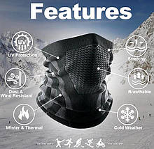 Зимовий термо баф, спортивний шарф на шию, фото 2