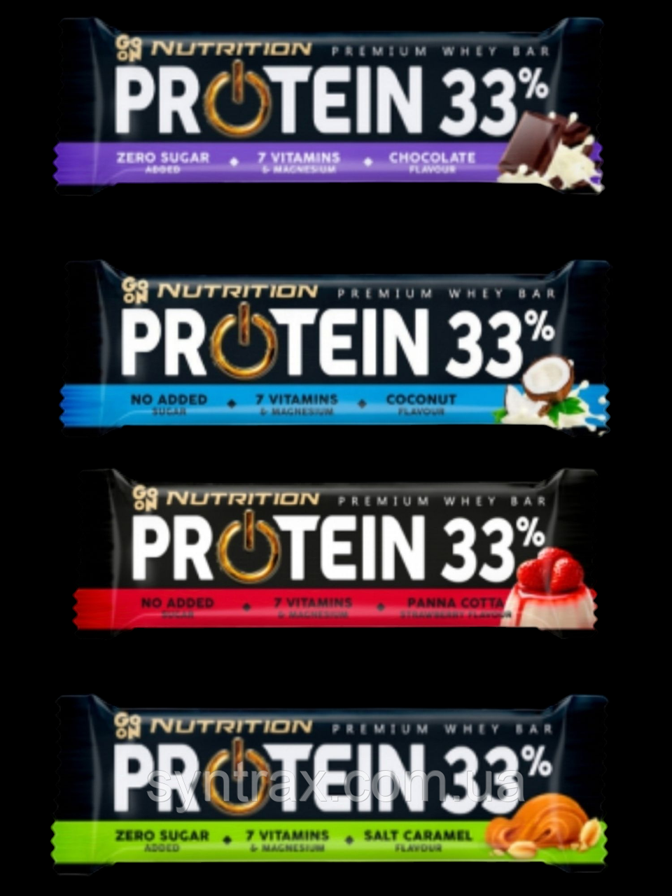 Go On Nutrition Protein Bar 33% 1 шт 50g краще Biotech Zero Bar протеїн зеро бар без додавання цукру
