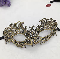 Маска із мережива one size золотистий