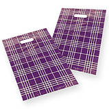 Поліетиленовий пакет із прорізною ручкою розмір 28х42 "Клітка" ХВГ 50 шт/уп., фото 4