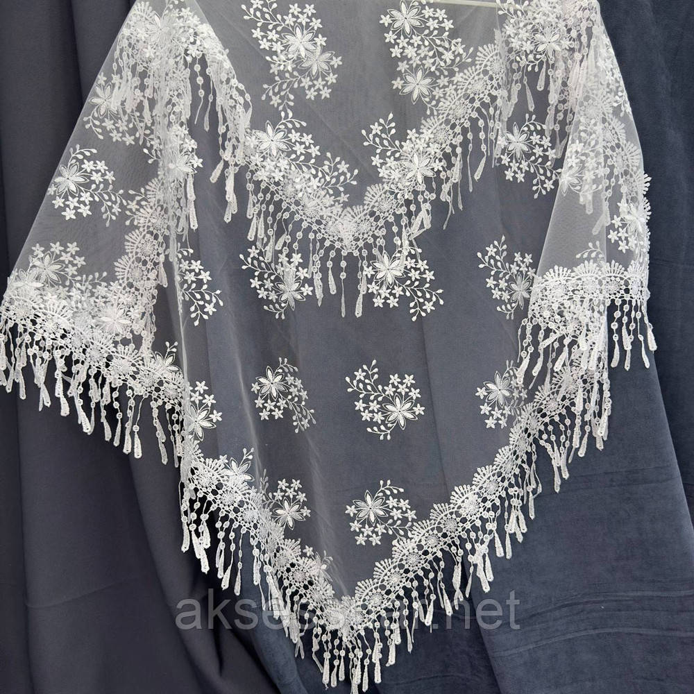 Весільна хустка, біла, фото 1