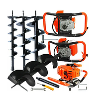 Мотобур 4,4 кВт Kraft&Dele KD5240 Польща + 3 шнека у комплекті