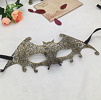 Маска для карнавалу Кажан one size золотистий