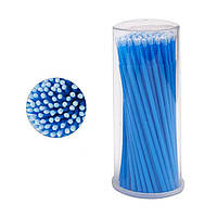 Мікробраші для брів і вій у тубусі Сині, розмір L, 100 шт