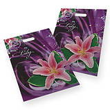Пакет із прорізною ручкою ламінований "Lily" (30х40) 50 шт., фото 2