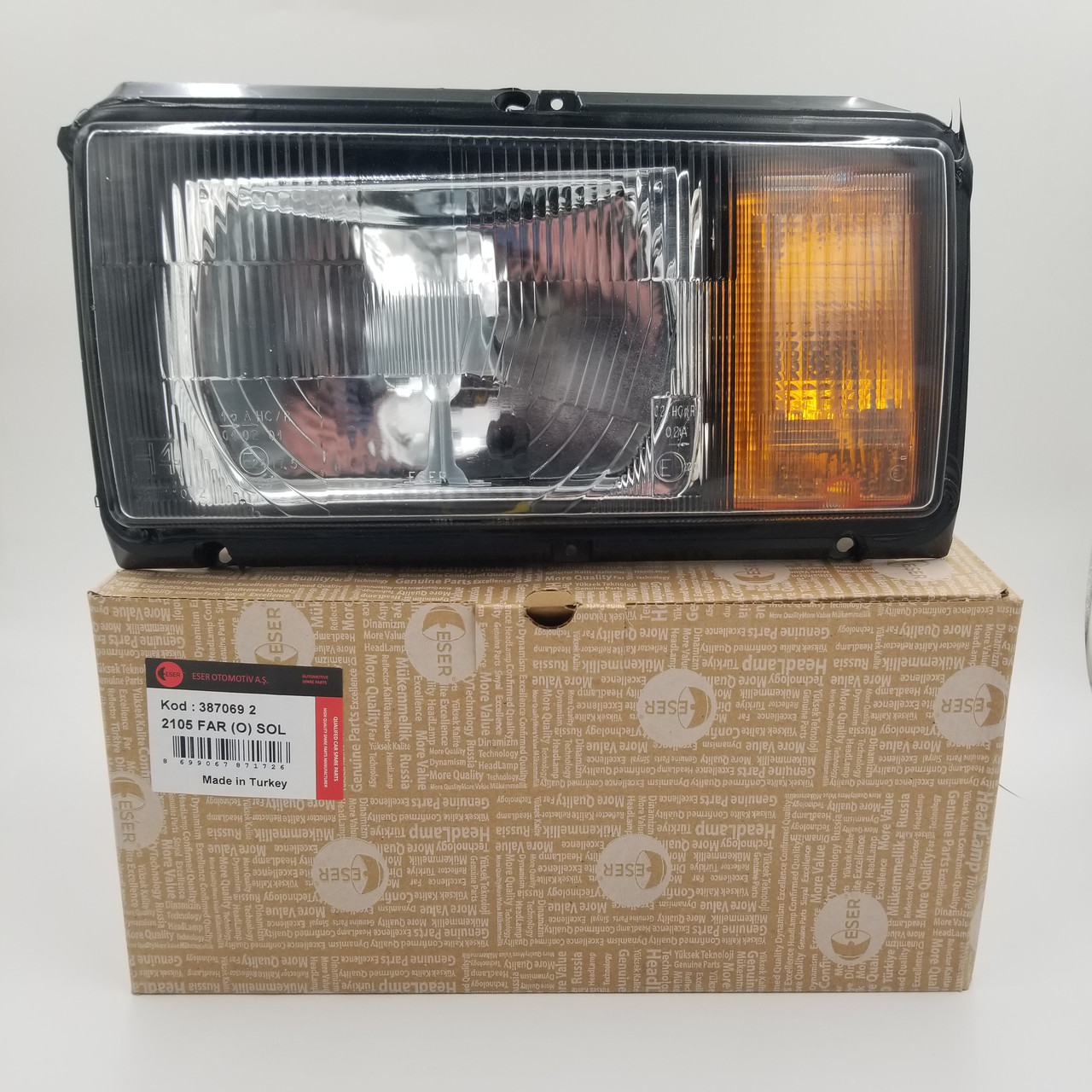 Фара ВАЗ 2105 ліва (жовтий поворотник) ESER Туреччина